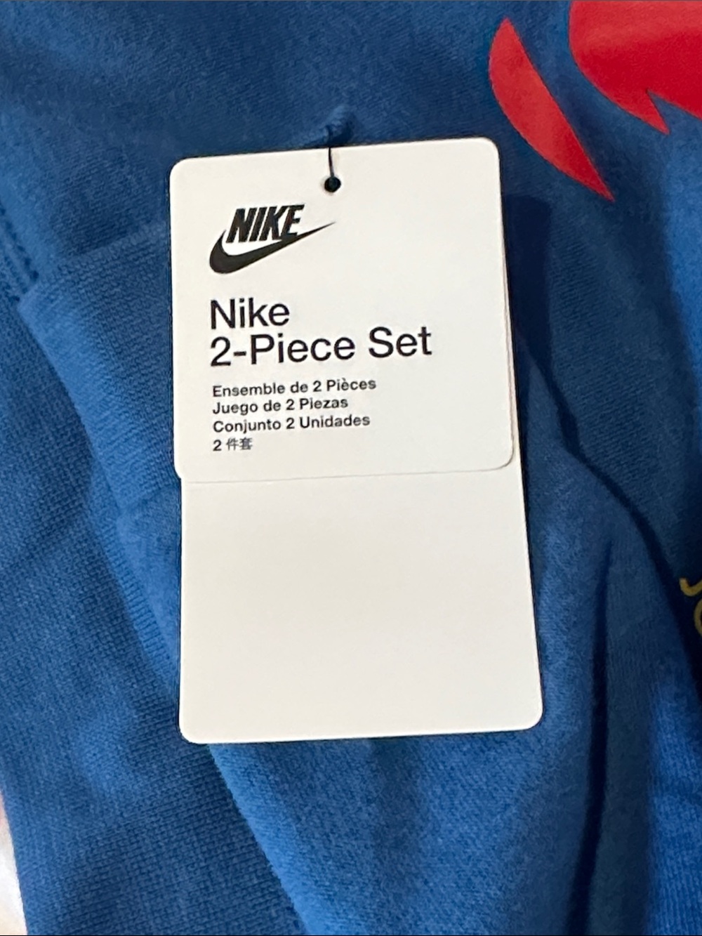 BNWT Nike Kids' Blue 2-Piece Set with Red and Yellow Logo - Sportswear - Picture 5 of 5